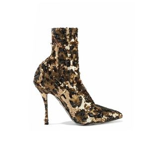 Dolce & Gabbana Lori Sequined Booties sz 35 1/2